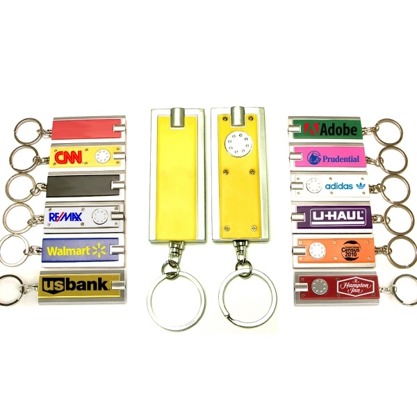 Yellow color option for Super Bright Led Flashlight  Swivel Keychain