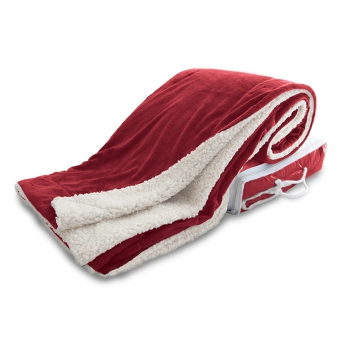 Main photo of Red Micro Mink Sherpa Blanket