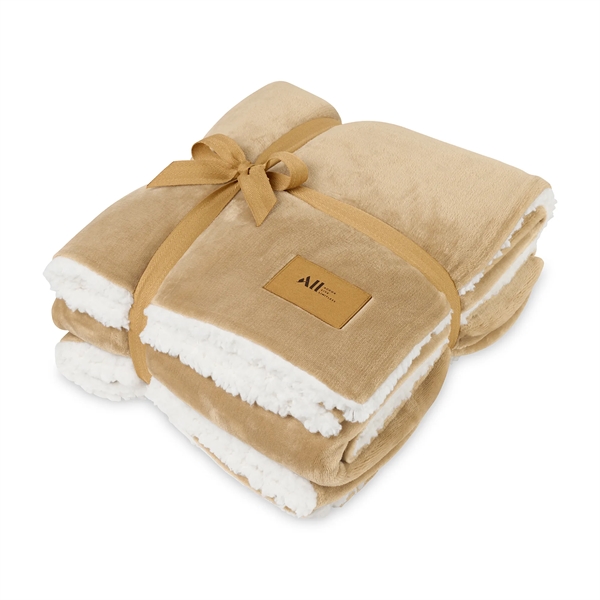 Iced Coffee color option for Mink Sherpa Blanket