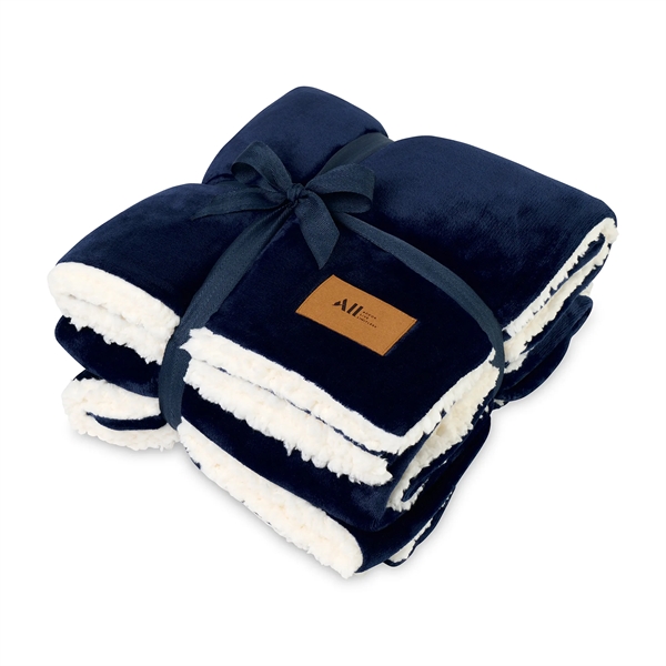 Navy color option for Mink Sherpa Blanket