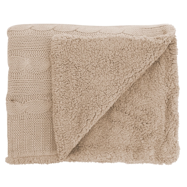 Cream color option for Cable Knit Sherpa Blanket