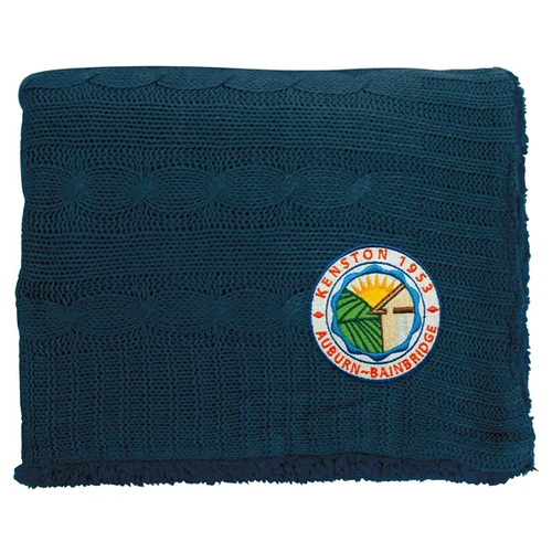 Main photo of Cable Knit Sherpa Blanket