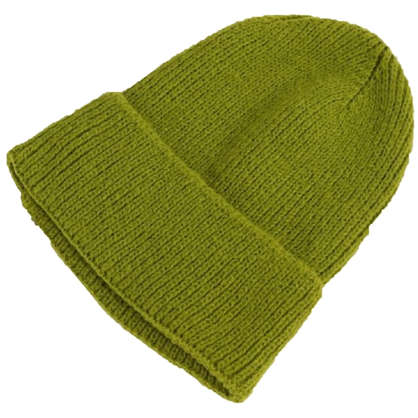 Olive Green color option for Value Kid's Knitted Cuffed Beanie