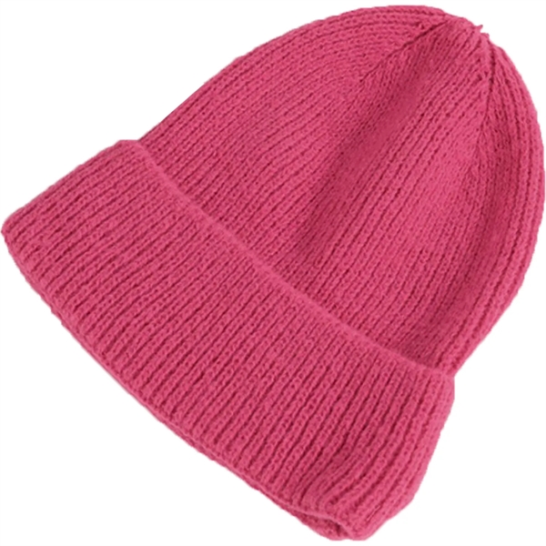 Pink color option for Value Kid's Knitted Cuffed Beanie