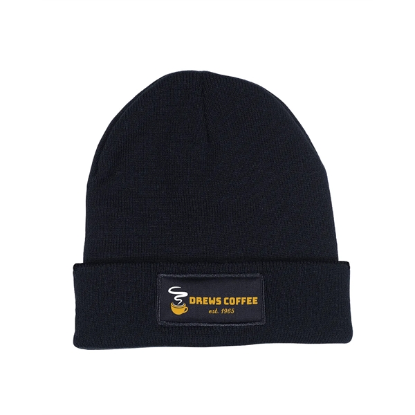 Black color option for Prime Line Knit Beanie With Patch