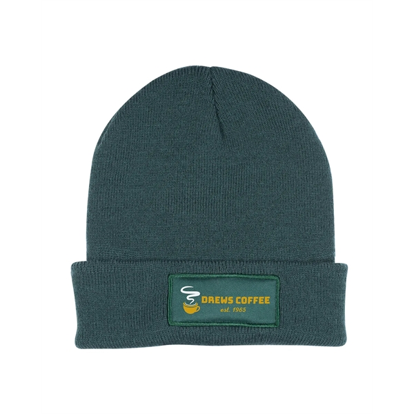 Hunter Green color option for Prime Line Knit Beanie With Patch
