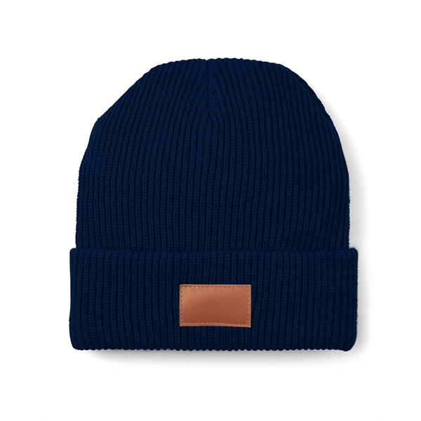 Navy Blue color option for Leeman Cuffed Rib Knit Beanie