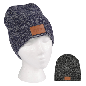 Photo of Knit Beanie With Leather Tag