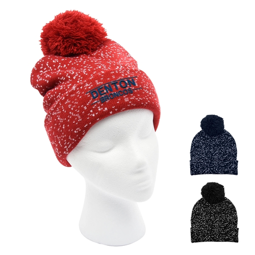 Main photo of Speckled Pom Beanie With Cuff