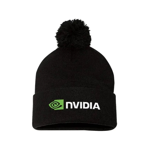 Black color option for Sportsman 12" Pom Pom Knit Beanie