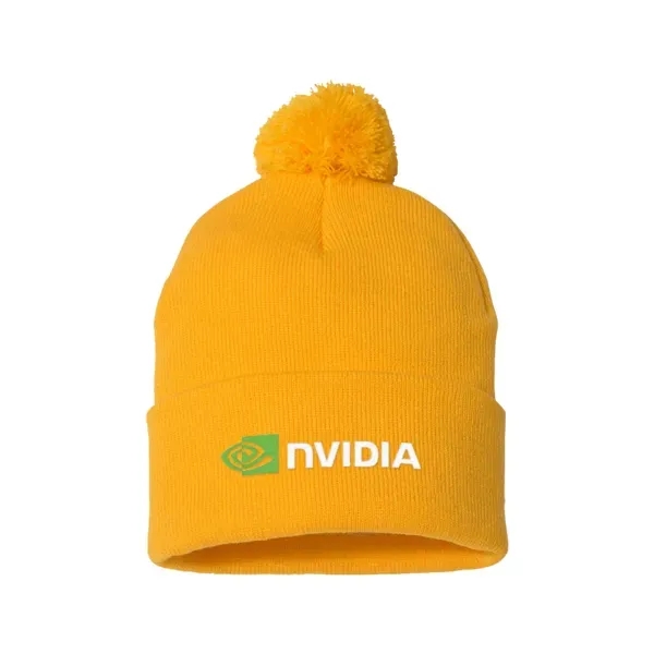 Gold color option for Sportsman 12" Pom Pom Knit Beanie