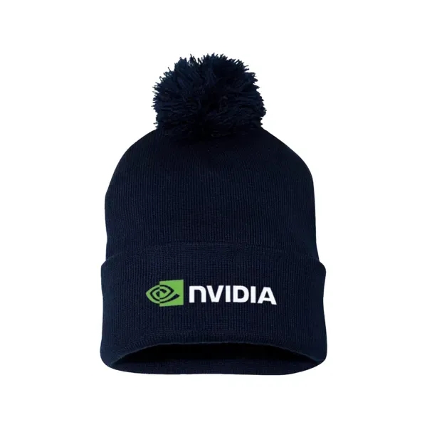 Navy Blue color option for Sportsman 12" Pom Pom Knit Beanie