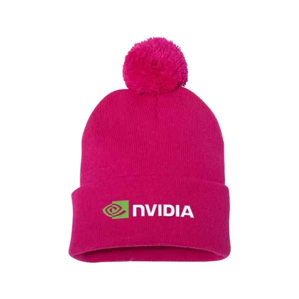 Neon Fuchsia color option for Sportsman 12" Pom Pom Knit Beanie