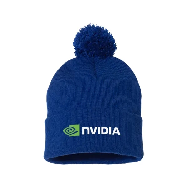 Royal Blue color option for Sportsman 12" Pom Pom Knit Beanie