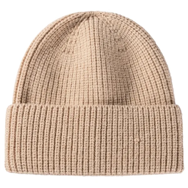 Beige color option for Unisex Cuffed Knitted Beanie With Custom Logo