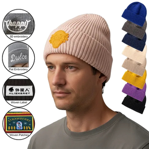 Photo of Unisex Cuffed Knitted Beanie With Custom Logo