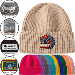 Photo of Unisex Cuffed Knitted Beanie With Custom Logo