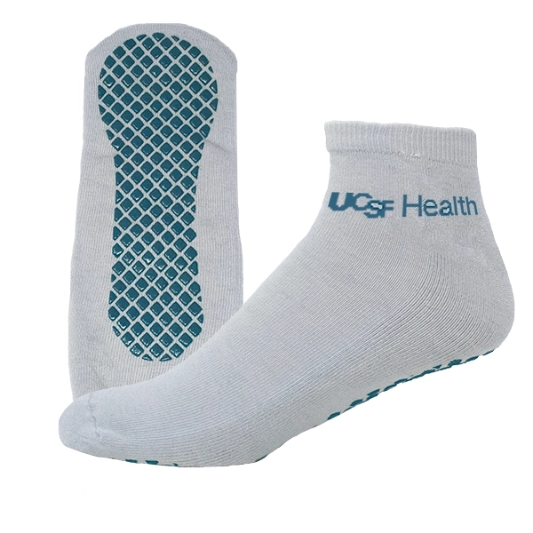 White color option for Import Polyester Footie Tread Socks With Knit In Design