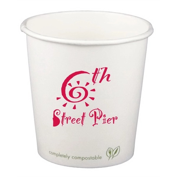 White color option for 4 Ounce Compostable Paper Hot Cup