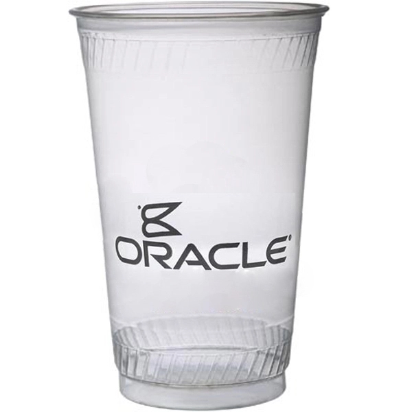 Clear color option for Eco Friendly 20 Ounce Compostable Soft Sided Plastic Cup