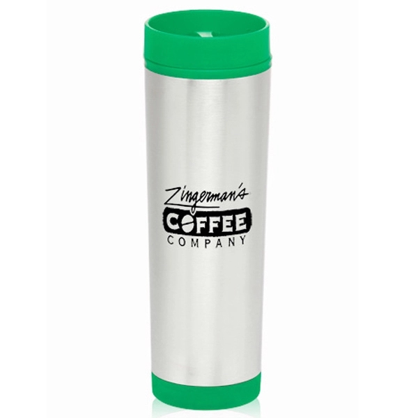 Green color option for 16 Oz. Slim Color Top Travel Mugs