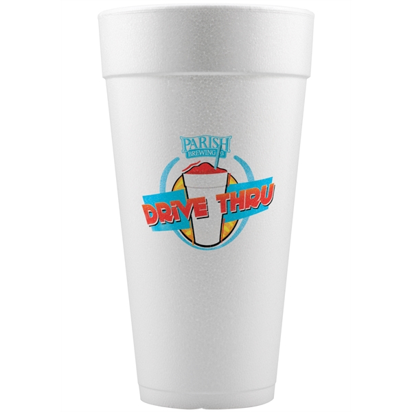 White color option for 24 Oz Foam Cup   White   Digital