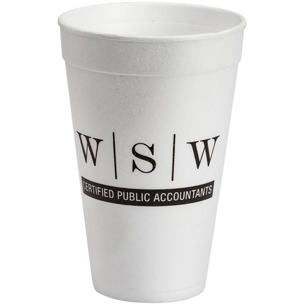 White color option for 16 Oz. Foam Cup