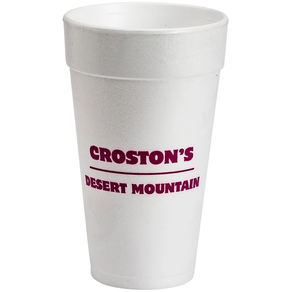 White color option for 20 Oz. Foam Cup