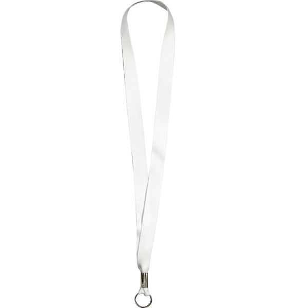 White color option for Full Color Imprint Smooth Dye Sublimation Lanyard   3/4"