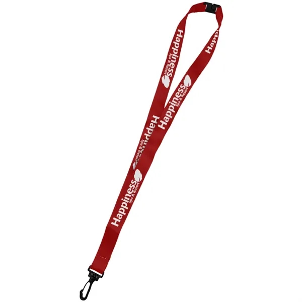 Burgundy color option for 0.75" Dye Sublimation Lanyards With Safety Breakaway