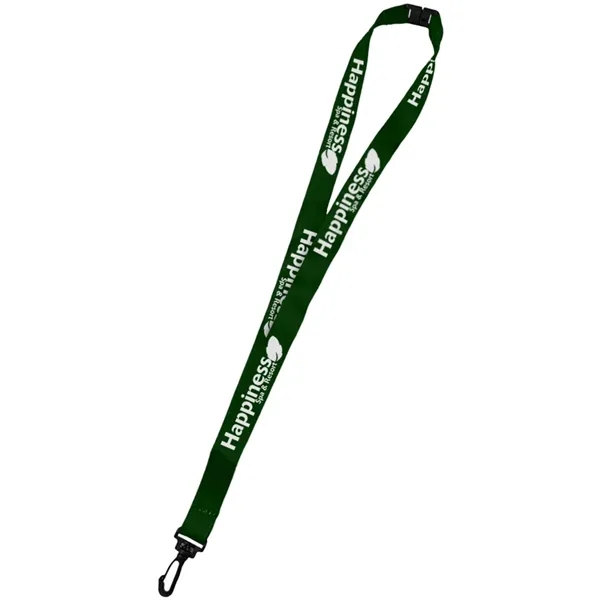 Dark Forest Green color option for 0.75" Dye Sublimation Lanyards With Safety Breakaway