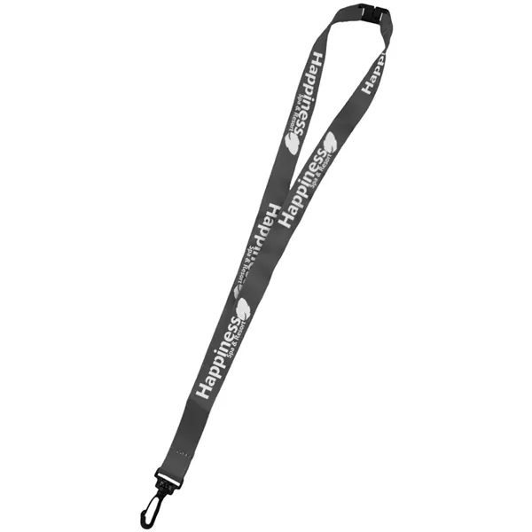 Dark Gray color option for 0.75" Dye Sublimation Lanyards With Safety Breakaway