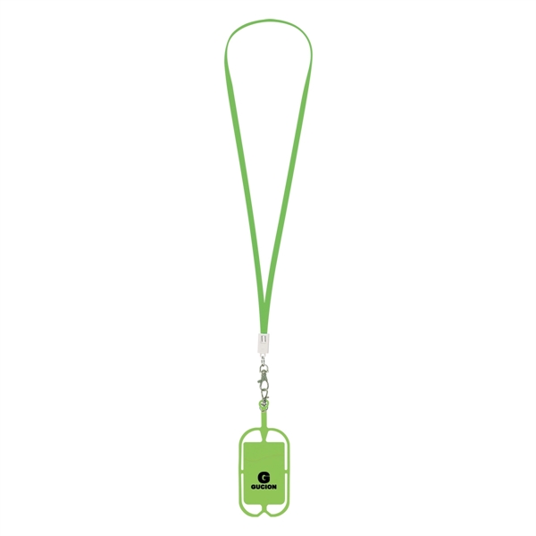 Lime color option for 2 In 1 Charging Cable Lanyard With Phone Holder & Wallet