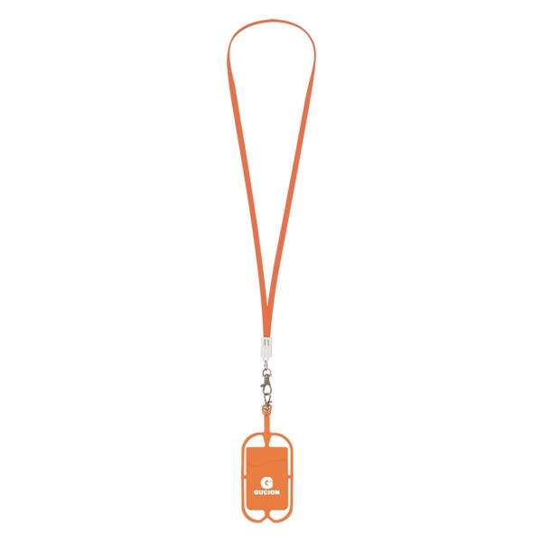 Orange color option for 2 In 1 Charging Cable Lanyard With Phone Holder & Wallet
