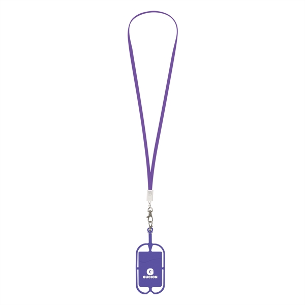 Purple color option for 2 In 1 Charging Cable Lanyard With Phone Holder & Wallet