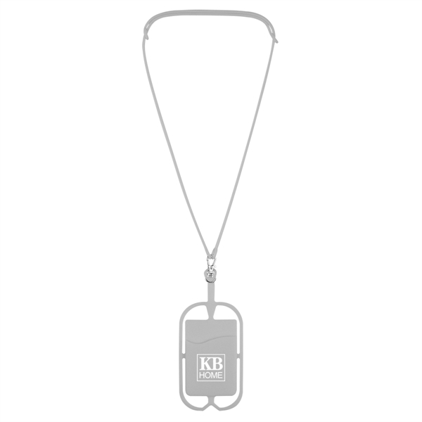 Gray color option for Silicone Lanyard With Phone Holder & Wallet