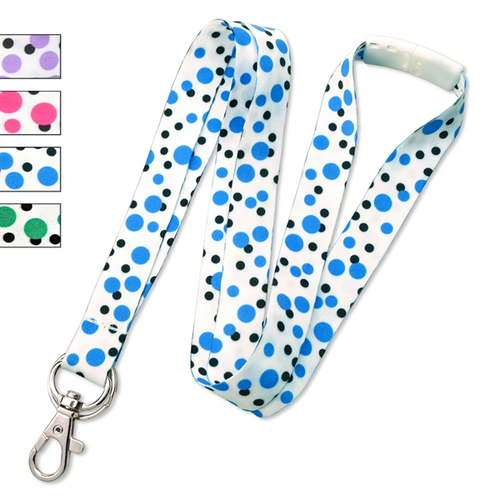 Main photo of 5/8" Polka Dot Lanyard With Trigger Hook And Split Ring