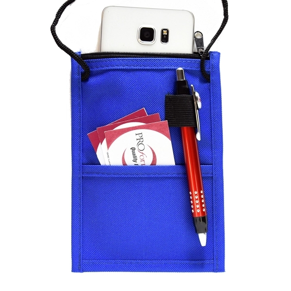 Royal Blue color option for Red Event Pouch W/ Top Zipper And Adjustable Cord