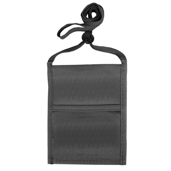 Black color option for R Pet Single Pocket Neck Wallet Event Pouch