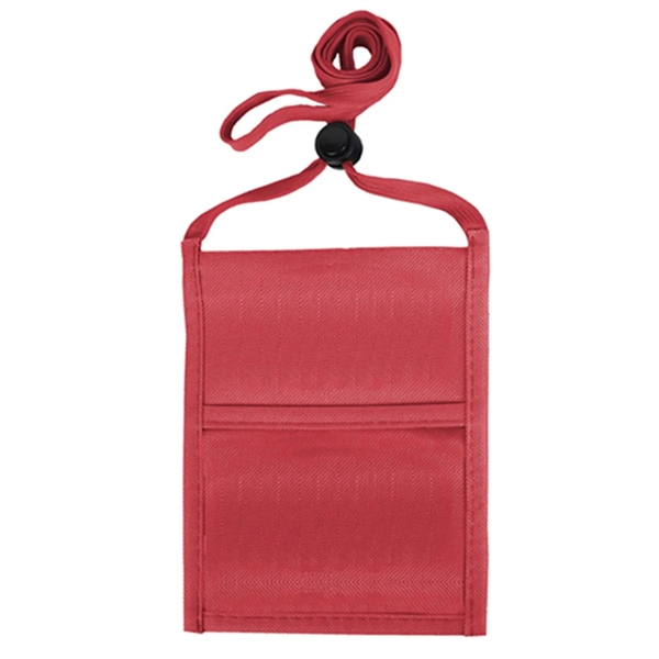 Red color option for R Pet Single Pocket Neck Wallet Event Pouch