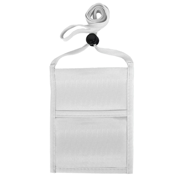 White color option for R Pet Single Pocket Neck Wallet Event Pouch