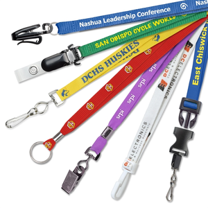Photo of 3/8" Custom Silkscreen Lanyards, Flat Ribbed Polyester
