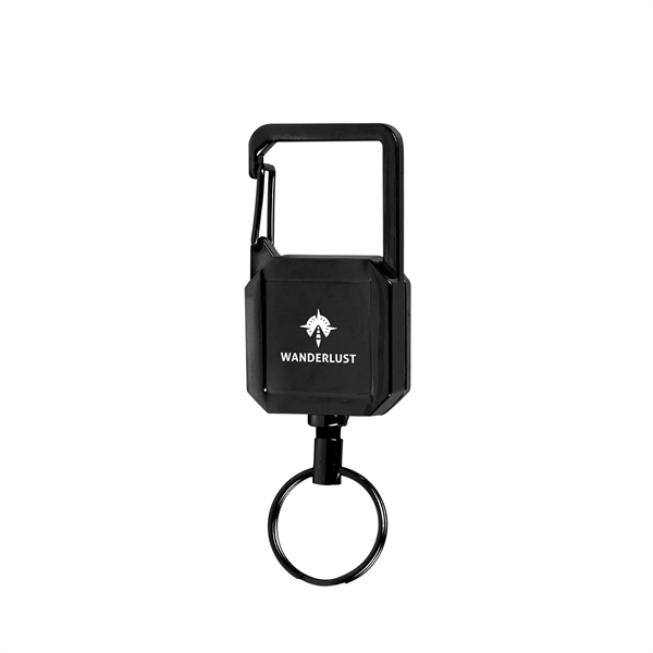 Black color option for Badge Reel Keychain With Carabiner