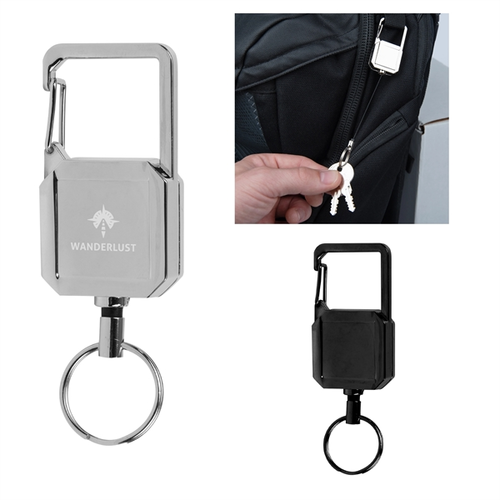 Main photo of Badge Reel Keychain With Carabiner