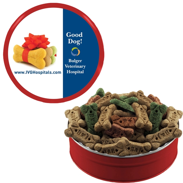 Red color option for Grand Tin With Dog Bones