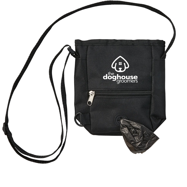 Black color option for 3 In 1 Pet Treat Carrier Pouch With Poop Bag Dispenser