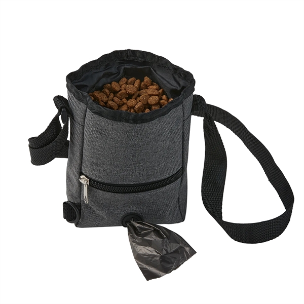 Heathered Grey color option for 3 In 1 Pet Treat Carrier Pouch With Poop Bag Dispenser