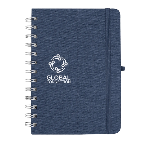 Navy Blue color option for Rpet Notebook With Phone Holder