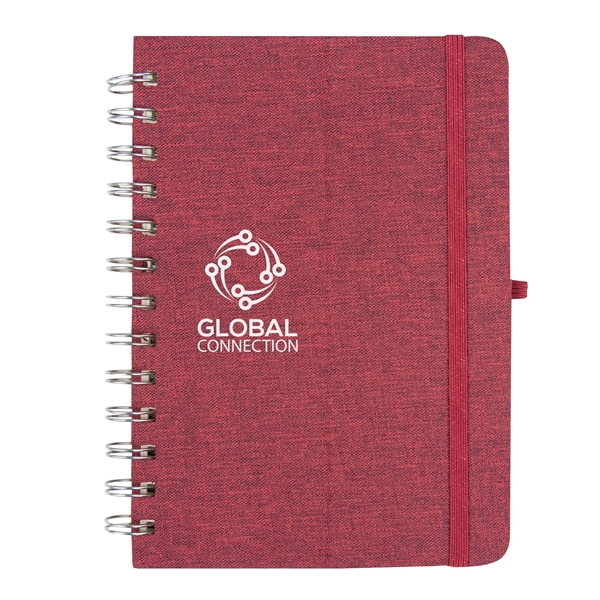Red color option for Rpet Notebook With Phone Holder