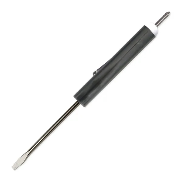 Gunmetal color option for Pocket Screwdriver   Fixed 1/8" Flat Tip Blade W/ #0 Plp Top